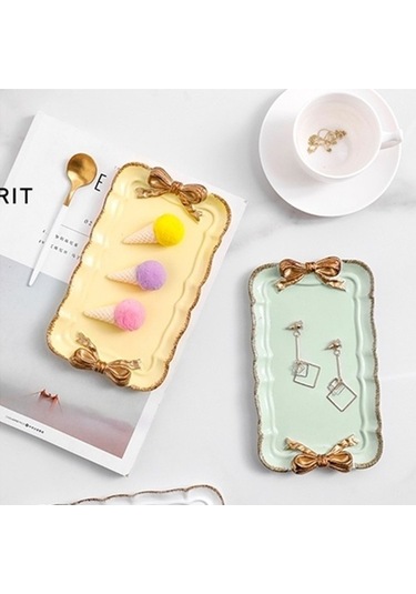 Tongxida Bosphorusboutique Tepsisi Tatlı Tabak, Beyaz, Küçük Küçük Kek İs Havlu, Dikdörtgen Tabak Sones Sevimli Saklama Mücev Beyaz