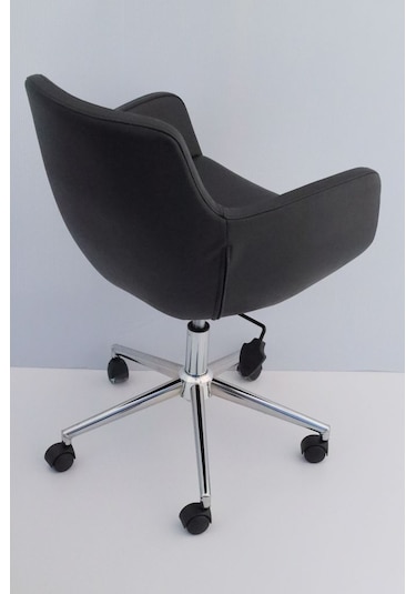 Bulut Rahat Siyah Deri Ofis Sandalyesi