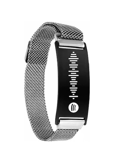 Spotify Şarkı Kodlu Hasır Kordonlu Çelik Erkek Bileklik scb10c Çok Renkli