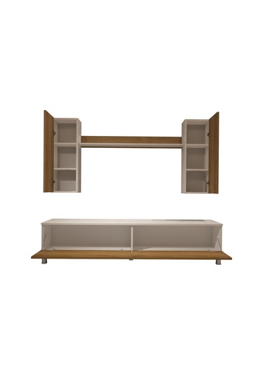 Decoraktiv Eko 5d Mdf Std Krom Ayaklı Tv Ünitesi Tv Sehpası - Beyaz Pera Beyaz - Meşe Decoraktiv Eko 5d Mdf Std Krom Ayaklı Tv Ünitesi Tv Sehpası - Beyaz Pera Beyaz - Meşe