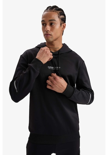 Defacto Defactofit Standart Fit Kapüşonlu Sporcu Sweatshirt D3736ax25wnbk81 Siyah Defacto Defactofit Standart Fit Kapüşonlu Sporcu Sweatshirt D3736ax25wnbk81 Siyah