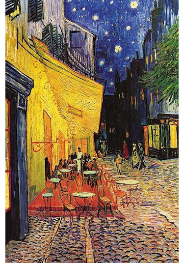 Gold Puzzle 1000 Parça Gece Cafe Teras Puzzle