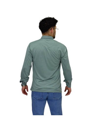 Erkek Gömlek Yaka Uzunkol Tişört T6063 Bgl-st04542 Elma