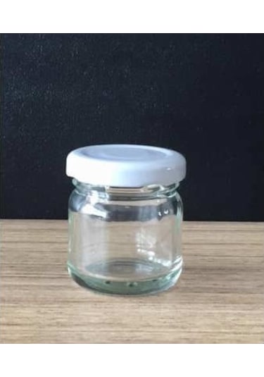 40 Cc Cam Kavanoz - 25 Adet - Beyaz Kapak. Mutfak.