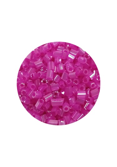 Kesme Cam Boncuk 2mm - 20 Gram - Şeffaf Fuşya -bnc315