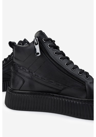 Valmenti Erkek Hakiki Deri Siyah Casual Bot 352 21589 Erk Bot Sk24-25 Sıyah Nappa Siyah