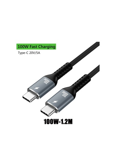 Anatoliadelight8k Usb4 Type C Kablo 40gbps 240w Pd3.1 Qc4.0 Thunderbolt 4 Hızlı Şarj Ve Veri Aktarım Kablosublack 1 Metre