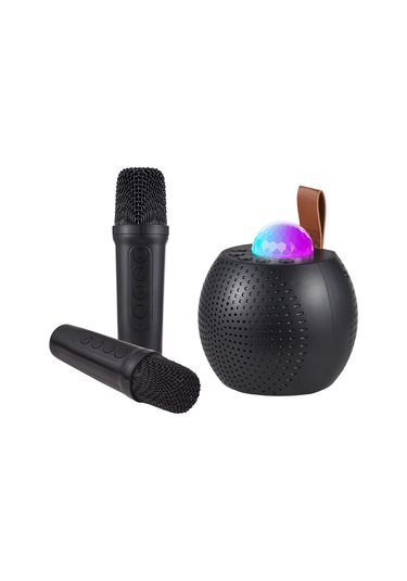 Ranyeek Z1 Siyah Ev Ktv Seti: Bluetooth Hoparlör + Iki Mikrofon İle Star Projeksiyonu, Cep Boyutlu Doğal/ev Partisi si