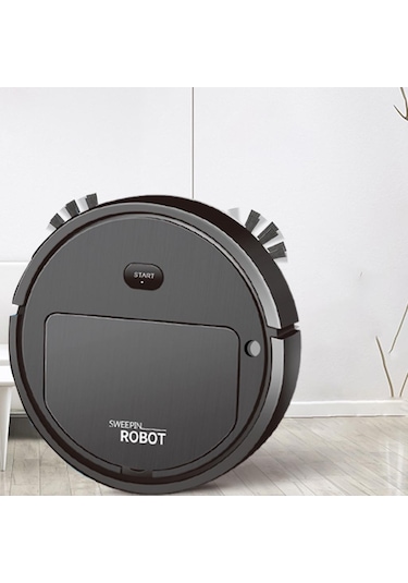 Suntek 4'ü 1 Arada Robot Süpürge Usb Şarjı Ev Evcil Siyah