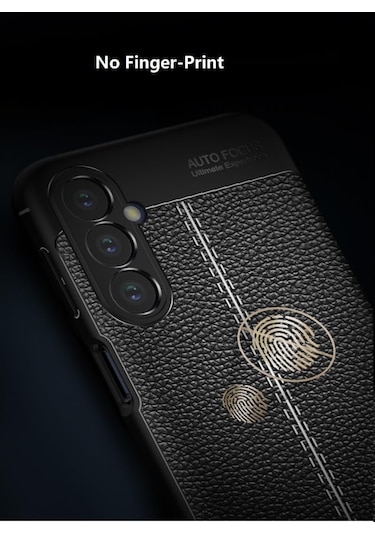 Samsung Uyumlu Galaxy A16 Kılıf Korumalı Deri Görünümlü Mat Silikon
