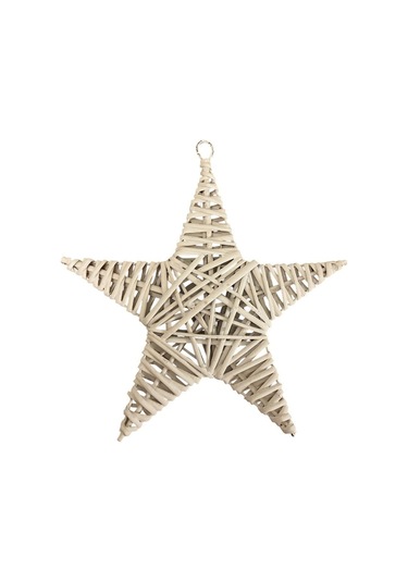 Dekoratif Yıldız Beyaz 20 Cm