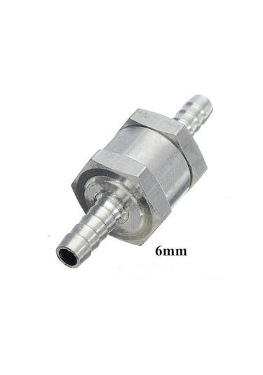 Mufunye Alüminyum 6mm Yakıt Tek Yönlü Valf - Benzin Ve Dizel İçin Geri Akış Engeli - Karbüratör Ve Düşük Basınçlı Sistemler İçin