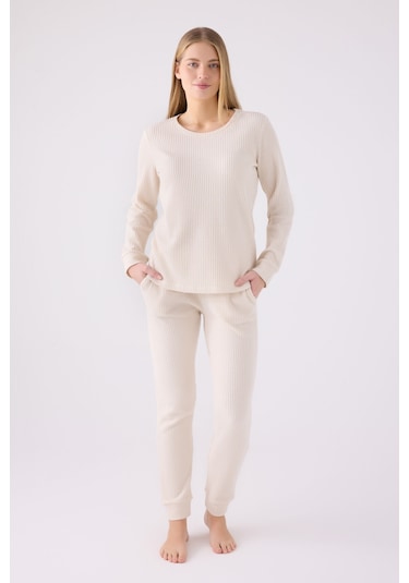 Pierre Cardin Kadın Krem Pijama Takımı Pc8922-s-v1 Krem