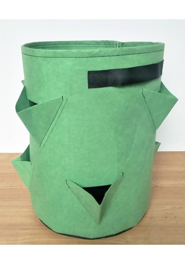 Qingmipy 3 Lü Felt Bitki Saksısı - Çayır Yeşili, 23x28cm, 18l/5 Galon, Çilek, Ot Ve Çiçekler İçin, Sıcak/soğuk Dayanıklı, Taşınabilir