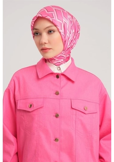 Armine Kısa Denim Ceket 24y5405 Orkide Pembe