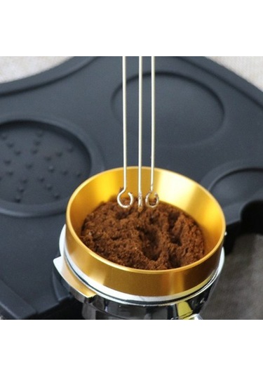 Metabagua Adet Kahve Sabotaj Iğne Tipi Kahve Tozu Dağıtıcı, Kayın Ağacı 3zq8jn Siyah