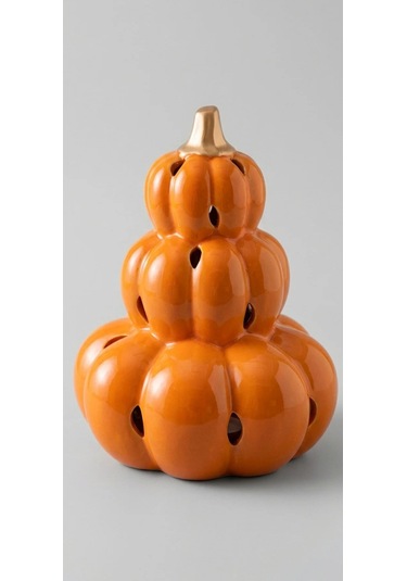 Wellesley Manor Pumpkin Space Kokulu Dekoratif El Boyama Seramik Balkabağı .