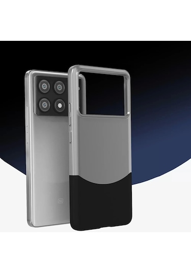 Poco X6 Pro Kılıf Magsafe Şarj Kartlıklı Mıknatıslı Duble 1.7mm Kapak Kart Bölmeli Lacivert Siyah Gr