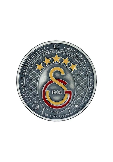 Agakulche Galatasaray 25. Şampiyonluk Okside Gümüş Sikke Coin