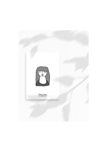 Kadın İllüstrasyon Baskılı A3 Duvar Posteri-5-2543