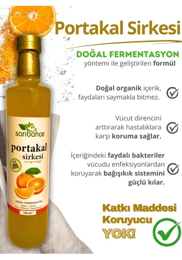 Portakal Sirkesi 500 Ml 2'li Paket - Organik Doğal Fermantasyon
