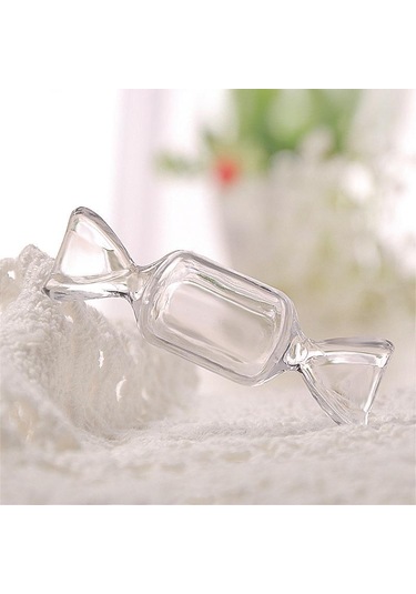 10 Adet/set Mini Plastik Şeffaf Şeker Kutusu Düğün Bebek Partisi Dekorasyonu İçin Sevimli Şeker Şeklinde Saklama Kabı Pembe