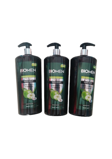 Biomen Elma Sirkesi&Vitamin B3 Yağlanma Karşıtı Arındırıcı Şampuan 3 x 1 L