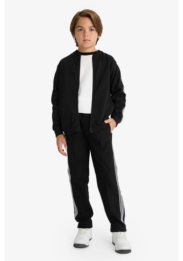 Defacto Erkek Çocuk Kolej Yaka Fermuarlı Bomber Ceket G1821a825aubk81 Siyah-bk81