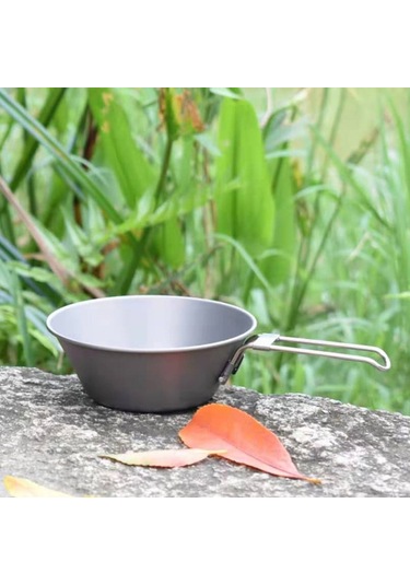 Xiyyadms 300ml Titanyum Katlanabilir Bardak - Dış Mekan Kullanıma Uygun, Asit- Tuz Dayanıklı, Sağlıklı Yiyecek/sıvı Taşıma Kapsülü Gümüş