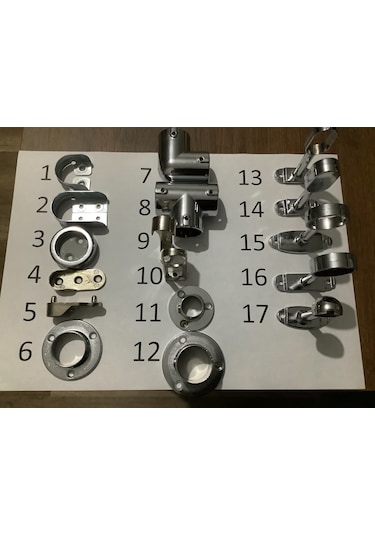 Boru Askı Flanş No:11 Yuvarlak Mini Flanş 4 Adet