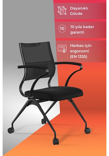 Ergolife Sit Air Ofis Koltuğu Tekerlekli, Bel Destekli, Fileli, Siyah, Bilgisayar Sandalyesi -572.60.1.682 Çok Renkli