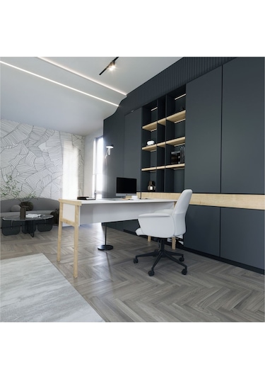 Zenith Ofis Masası Beyaz Meşe