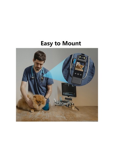 Geeksen Siyah Wıfı Mini Gönüllü Kamerası - 1080p Full Hd, 180 Döner Lens, Gece Görüşü, Hareket Algılama, Dahili Pil