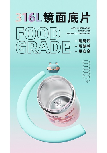 Jian Fan Paslanmaz Çelik Akılı Termos Bardağısı Caklıgösteren Saman Su Bardağıpembe Pembe