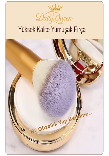 Daily Queen Makyaj Fırça Seti Deri Çantalı Lüx Ve Kaliteli
