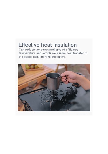 Geeroyoo Soto 310 Ocak İçin Isı Yalıtım Pedi - Paslanmaz Demir Malzeme, Kamp Ve Piknikte Güvenlik