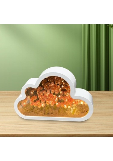 Pazly Suntek Pembe Lambası Küçük Gece Dıy Başucu Banyo Ayna Ui Ahşap