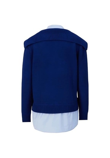 Armine Poplin Mixli Kazak 24kd4218 Lacivert-mavi Lacivert