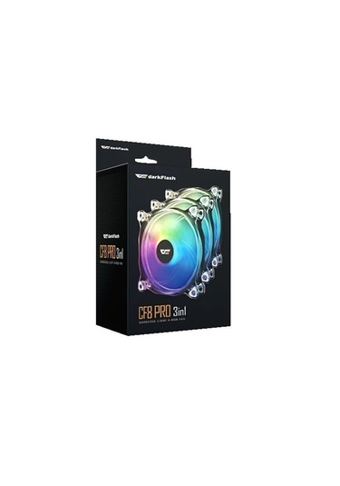 Df Cf8 Pro A-rgb 3x12cm Fan Kit 3 Lü + Kontrolcü + Kumanda