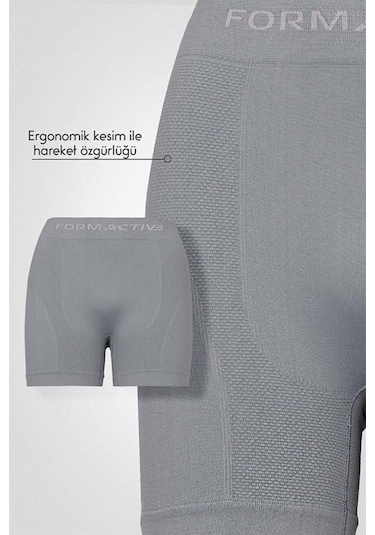 Uniquetrenders Erkek Dikişsiz/seamless Nefes Alabilen Boxer Gri