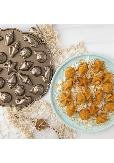 Nordicware Mini Deniz Kabukları Kek Kalıbı - Platin