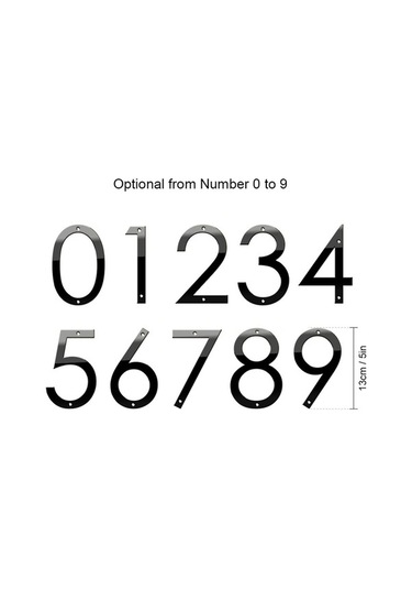 Fortunelane 5 İnç Paslanmaz Çelik 3d Ev Numara Sayı 3 - Siyah Kaplama, Hava Ve Sıcaklık Dayanıklı Modern Ev İmzası