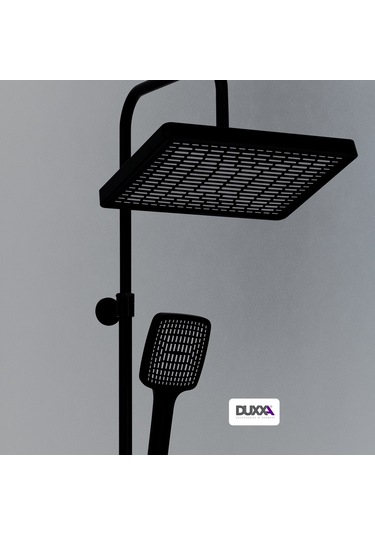 Duxxa Atlas Rain Duş Seti Mat Siyah D.114.ms Krom