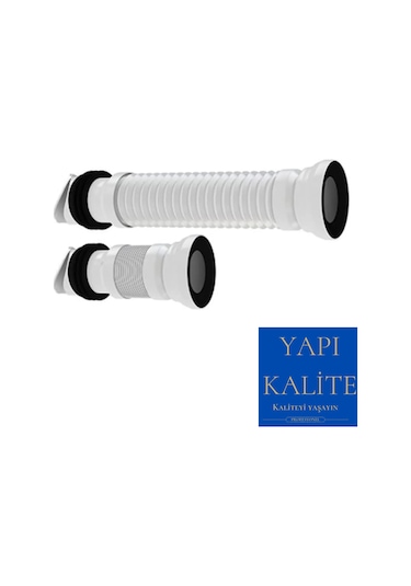 YAPI KALİTE Çekvalfli Körüklü Klozet Gider Borusu/haşere Koku Önl Beyaz