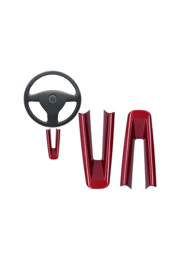 Reedark Mazda 3/axela 2020 Direksiyon Altı Koruyucu Sticker, Kırmızı Abs Malzeme, Zırtlığa Dayanıklı, Kolay Kurulum,  Uyum Kırmızı