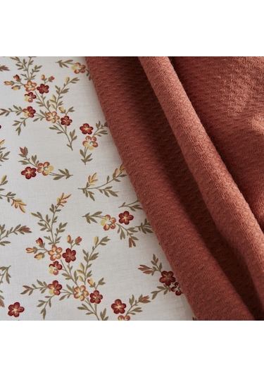 Karaca Home Mizu %100 Pamuk Çift Kişilik Nevresim Takımı + Pike Krem