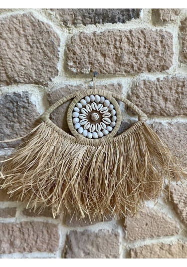 Hasır Doğal Deniz Kabuklu Rafya Göz Model