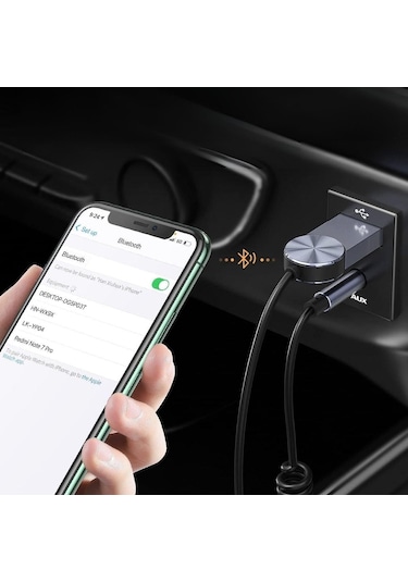 Araba İçin Bluetooth Aux Alıcısı Wireless Araç Kiti 4764