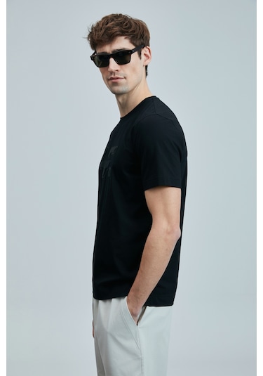 Lufian Erkek T Shirt 111020243 Siyah Siyah