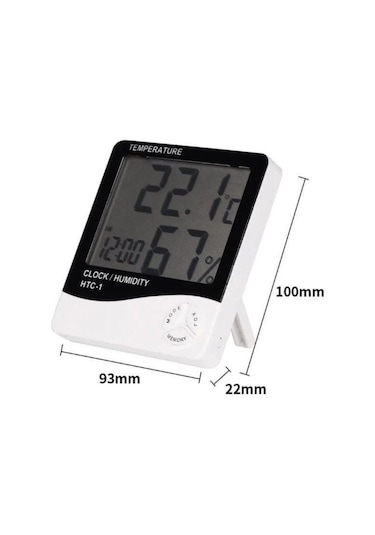 Dijital Sıcaklık Nem Ölçer Alarmlı Masa Saati ve Isı Termometre